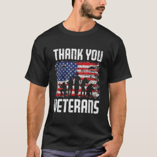 Camiseta Bandeira Americana Patriótica Obrigado Veteranos H