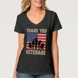 Camiseta Bandeira Americana Patriótica Obrigado Veteranos P