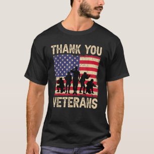 Camiseta Bandeira Americana Patriótica Obrigado Veteranos P