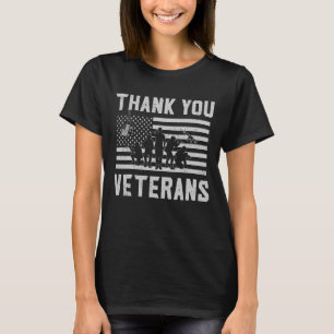 Camiseta Bandeira Americana Patriótica Obrigado Veteranos P