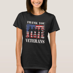 Camiseta Bandeira Americana Patriótica Obrigado Veteranos P
