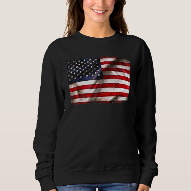 Camiseta Bandeira Americana Patriótica Para Homens American (Frente)