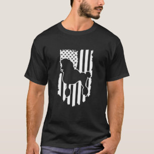 Camiseta Bandeira Americana Patriótica Poodle Toy Poodle Pu