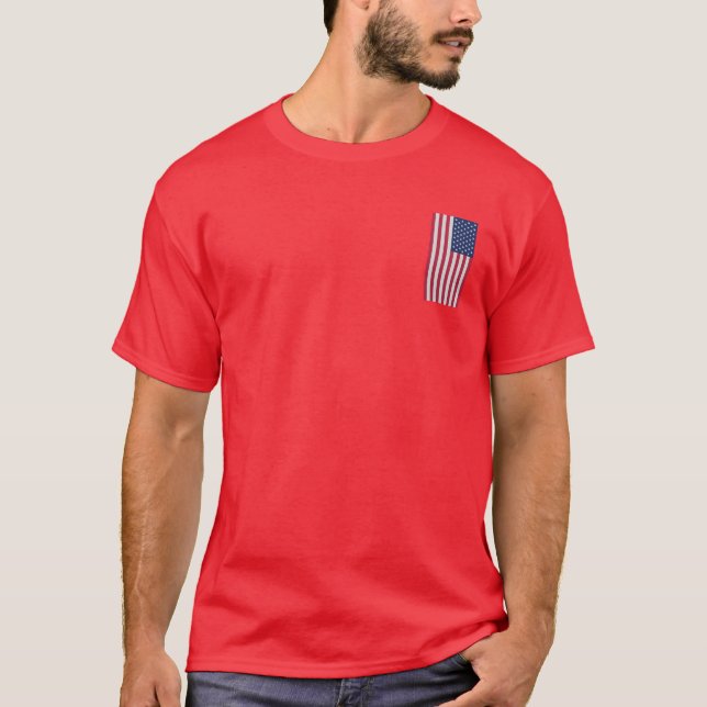 Camiseta Bandeira Americana Patriótica verdadeira Esportes  (Frente)