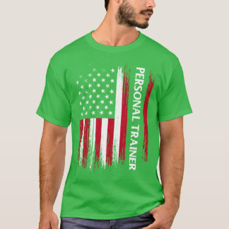 Camiseta Bandeira Americana Personalrainer Instrutor de Fit
