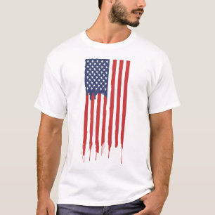Camiseta Bandeira Americana Pingando