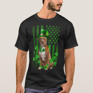 Camiseta Bandeira Americana Pitbull Terrier Cachorro Chapéu