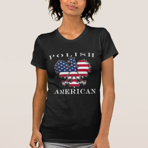 Camiseta Bandeira americana polonesa Eagle