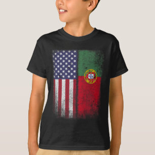 Camiseta Bandeira Americana Portuguesa Portugal EUA Para Mu