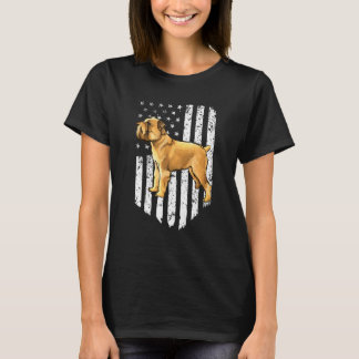 Camiseta Bandeira Americana Preto Branco Bruxelas Griffon 4