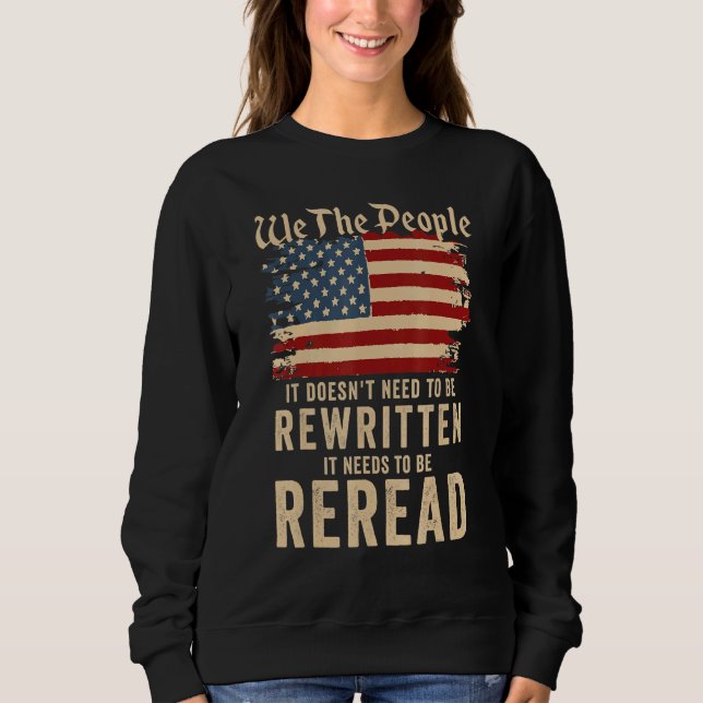 Camiseta Bandeira Americana Que Precisa Ser Lida Nós, As Pe (Frente)