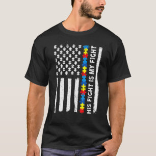 Camiseta Bandeira Americana Quebra-cabeça de Conscientizaçã