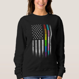 Camiseta Bandeira Americana Rainbow Homossexual Rights LGBT