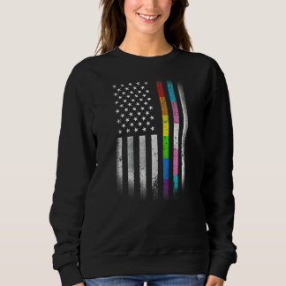 Camiseta Bandeira Americana Rainbow Homossexual Rights LGBT