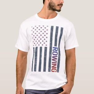 Camiseta Bandeira Americana Removendo Linha