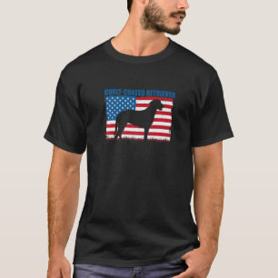 Camiseta Bandeira Americana Retriever de Capa Enrugada Prem