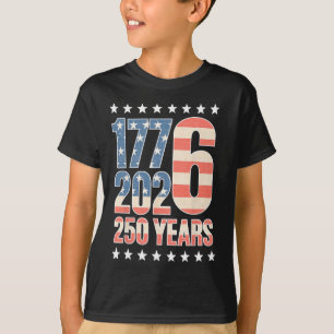 Camiseta Bandeira Americana Retrô Patriótica 250 Aniversári