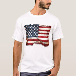 Camiseta Bandeira americana russa e meteorológica
