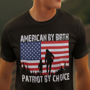 Camiseta Bandeira Americana Silhouette Patriot Cotação T-Sh
