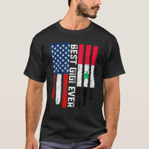Camiseta Bandeira Americana Sinalizador Síria Melhor Famíli
