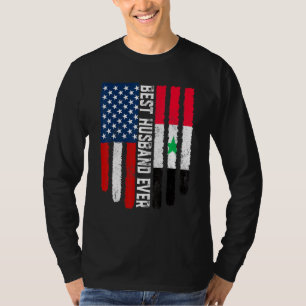 Camiseta Bandeira Americana Síria: Melhor Marido