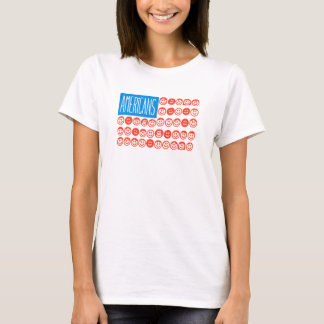 Camiseta Bandeira Americana Sorridente Patriótica Diversida