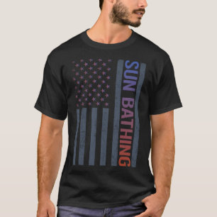 Camiseta Bandeira Americana Sun Bathing Sunbanho Sunbaat