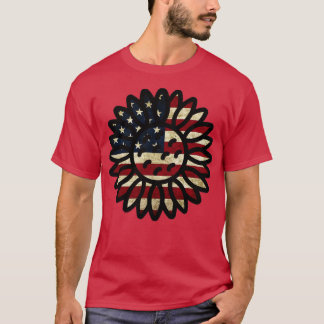 Camiseta Bandeira Americana Sunflower