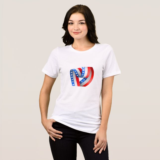 Camiseta Bandeira Americana T_Shirt (Frente Completa)