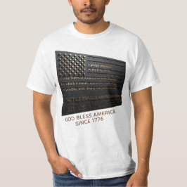Camiseta Bandeira Americana Tátil com Juramento de Lealdade