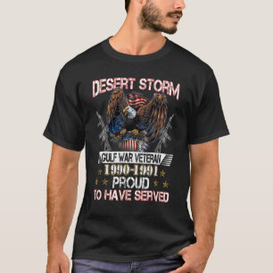 Camiseta Bandeira Americana Tempestade Veterana Orgulhosa V