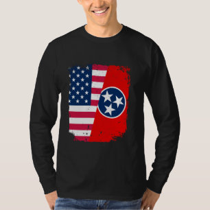 Camiseta Bandeira americana TENNESSEE Estado de Amizade Vin