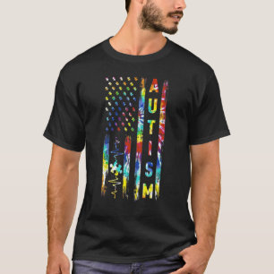Camiseta Bandeira Americana Tie Dye Apoio à Conscientização