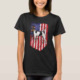 Camiseta Bandeira Americana Toy Fox Terrier 4 De Julho EUA