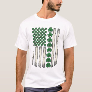 Camiseta Bandeira Americana Trevo Design Vetorial Vintage_1
