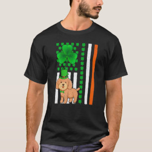 Camiseta Bandeira Americana Trevo Irlandês St Pat Poodle Br