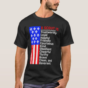 Camiseta Bandeira Americana Um Escoteiro É Uma Cour Amiga C