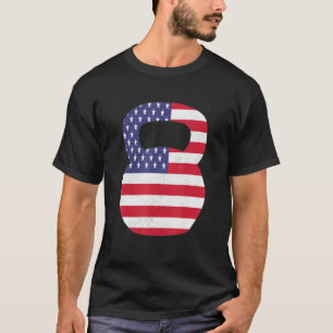 Camiseta Bandeira Americana Usa 4 De Julho Kettlebell Gym W