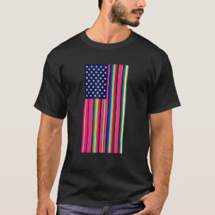 Camiseta Bandeira Americana Usa Serape Cinco De Mayo Par