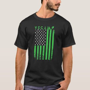 Camiseta Bandeira Americana Vegan 4 De Julho Matando Famili