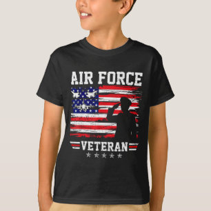 Camiseta bandeira americana veterano patriota da força aére