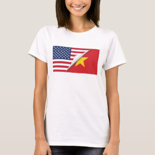 Camiseta Bandeira americana vietnamiana