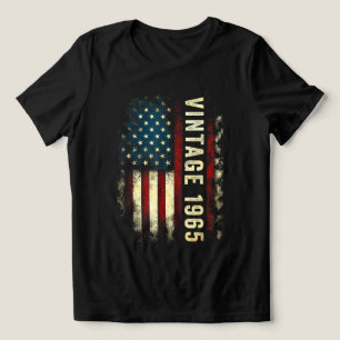 Camiseta Bandeira Americana Vintage 1965 60 Anos de Idade 6