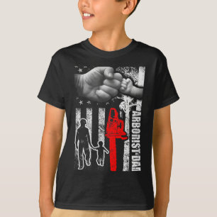 Camiseta Bandeira Americana Vintage Aborist Dad Bandeira do