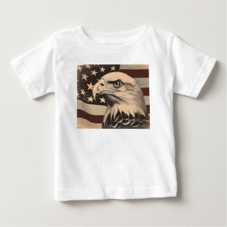 Camiseta Bandeira Americana Vintage com Águia Americana