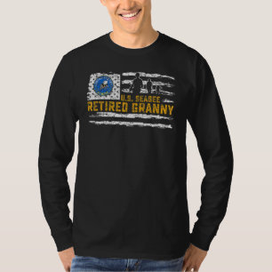 Camiseta Bandeira Americana Vintage EUA Orgulhosa Aposentad