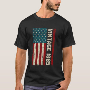Camiseta Bandeira Americana Vintage Feita Em 1965 Presente