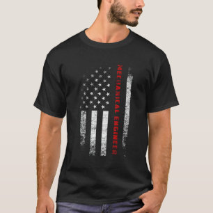 Camiseta Bandeira Americana Vintage Garagem Engenheiro Mecâ