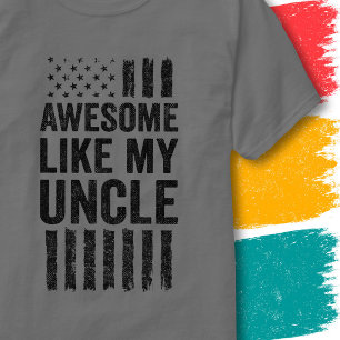 Camiseta Bandeira Americana Vintage Incrível Como Meu Tio