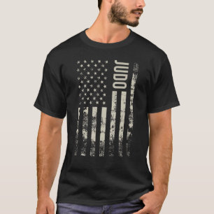 Camiseta Bandeira Americana Vintage Judô EUA